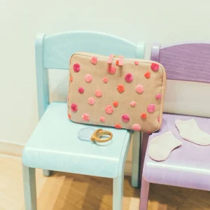 Koyaguchi Pile Fabric Pink Sparkle Large Drawer Pouch